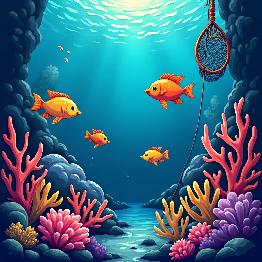 taja365 fishing underwater scene